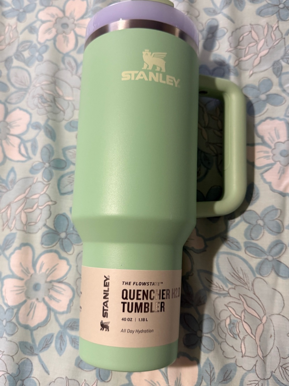 Stanley Mint Green Tumbler with Lavender Lid - Picture 9 of 9